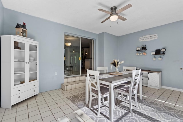 3058 SE 3rd Ave, Ocala, FL 34471 - dining area with light tile patterned flooring and a ceiling fan