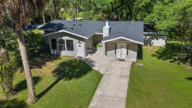 3058 SE 3rd Ave, Ocala, FL 34471 - view of front of property featuring stucco siding, concrete driveway, a shingled roof, and a front yard
