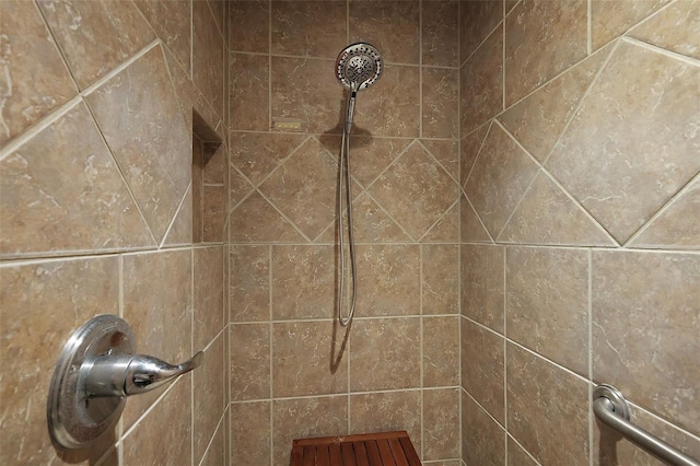 details with tiled shower