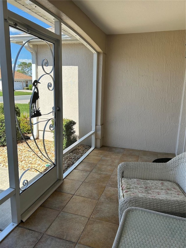 view of sunroom