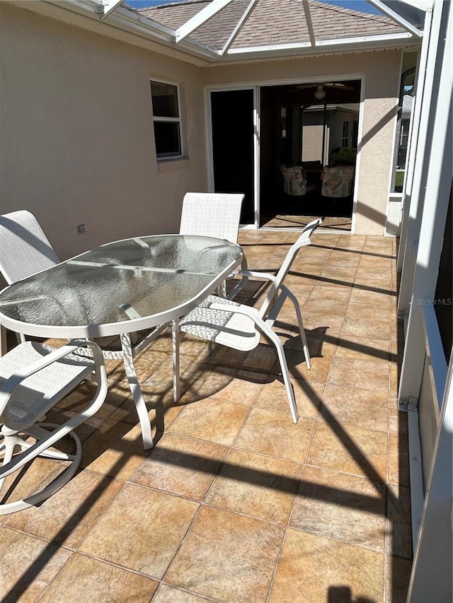 view of patio with outdoor dining area