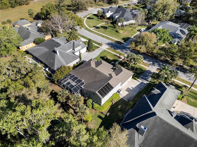 bird's eye view with a residential view