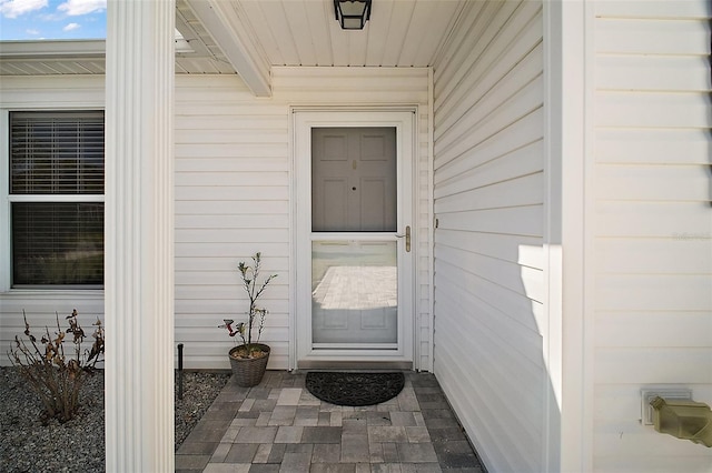 view of doorway to property