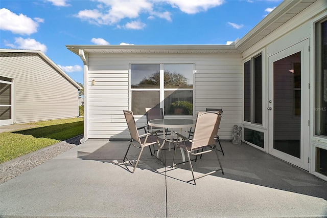 view of patio / terrace featuring outdoor dining space