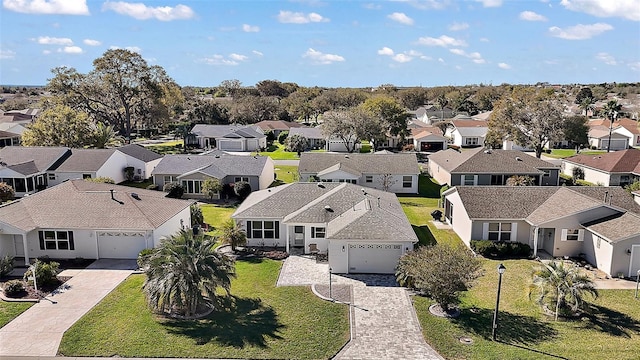 drone / aerial view with a residential view