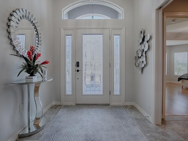 entryway with baseboards