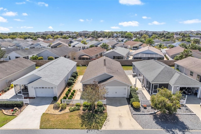 bird's eye view featuring a residential view