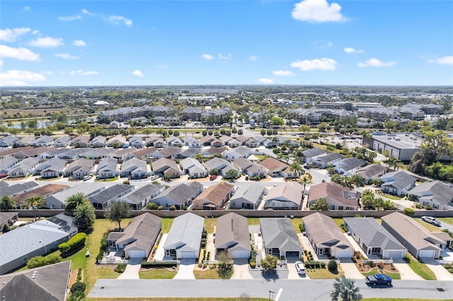 aerial view with a residential view