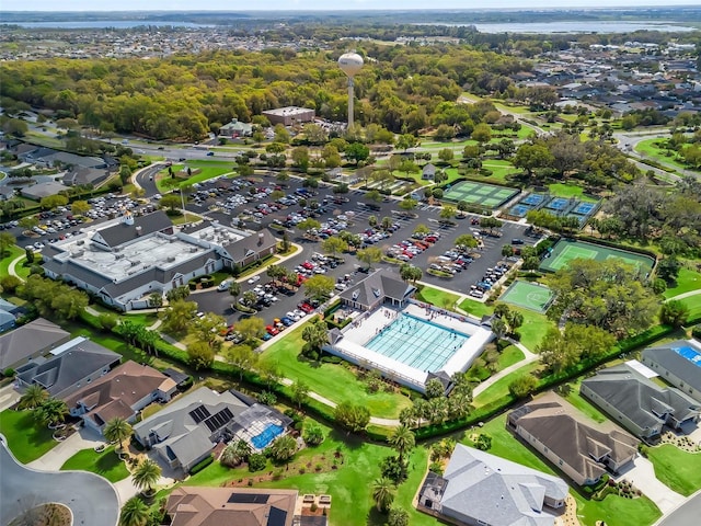 aerial view featuring a residential view