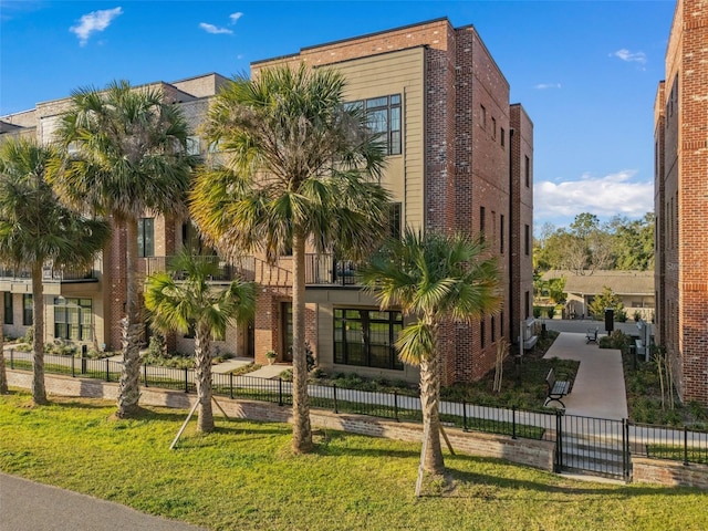 view of property with a fenced front yard