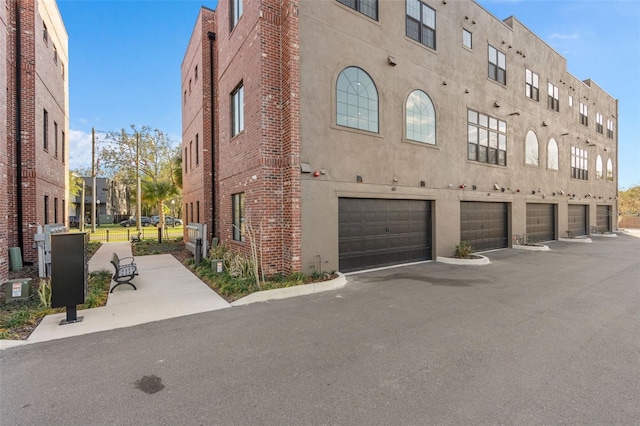 view of property featuring a garage