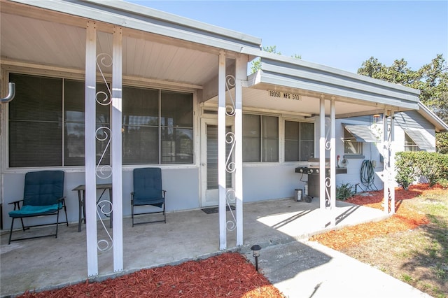 view of patio with a porch