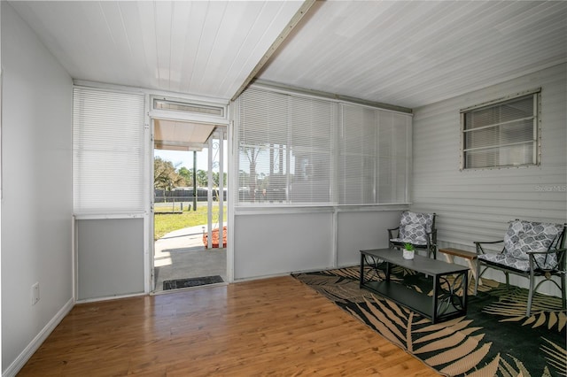 view of sunroom