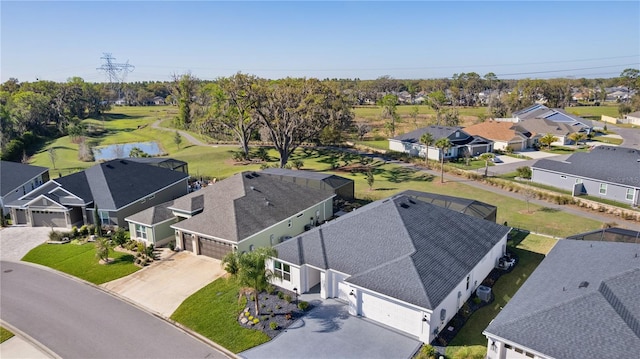 drone / aerial view featuring a residential view