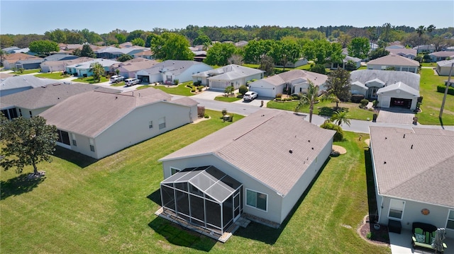 drone / aerial view with a residential view