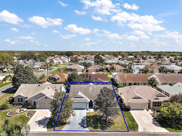 drone / aerial view featuring a residential view