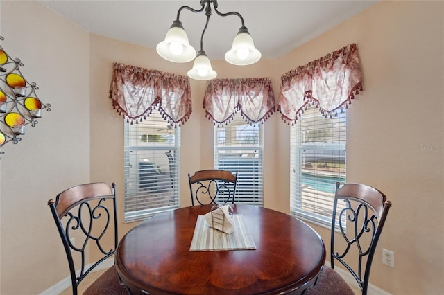 dining area with baseboards