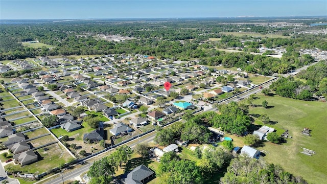 aerial view with a residential view