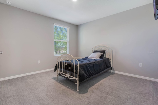 bedroom featuring baseboards and carpet floors