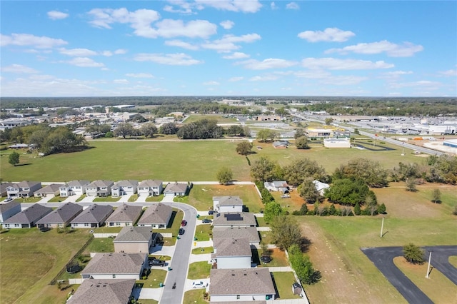 aerial view with a residential view
