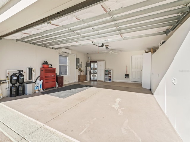 garage with water heater