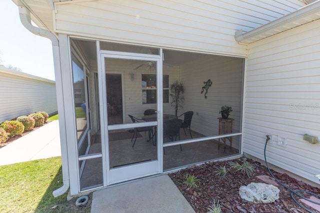 view of doorway to property