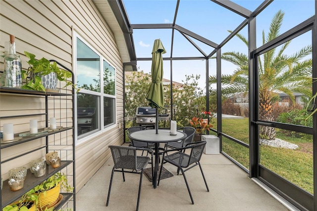 view of sunroom