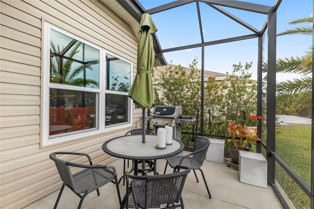 view of sunroom