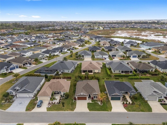 aerial view featuring a residential view