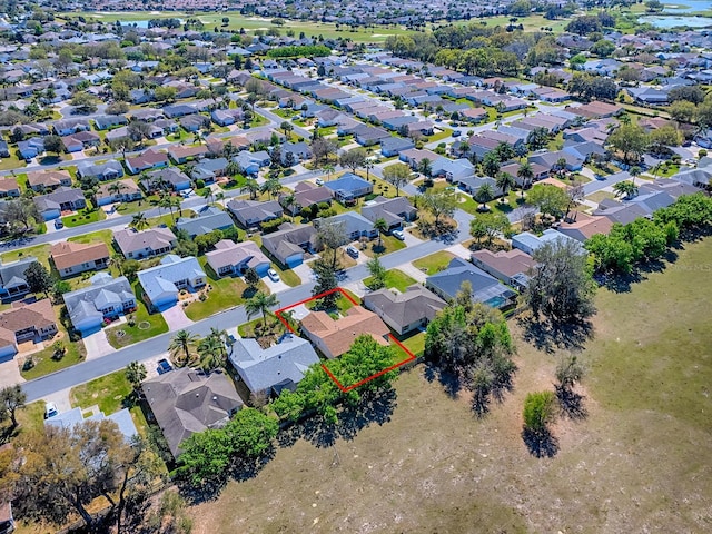 drone / aerial view featuring a residential view