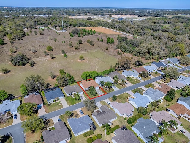 drone / aerial view with a residential view