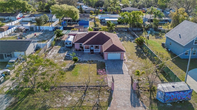 drone / aerial view with a residential view