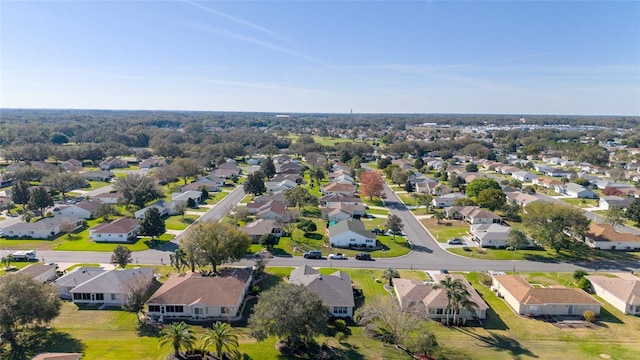 aerial view with a residential view
