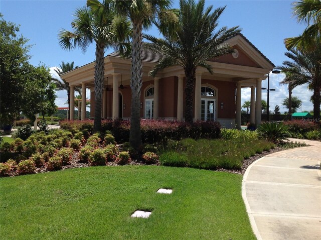 exterior space featuring a yard