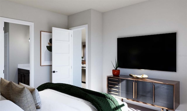 bedroom with ensuite bathroom