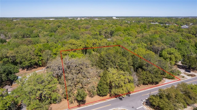 801 Kilgore St, Wildwood, FL 34785 - birds eye view of property featuring a wooded view