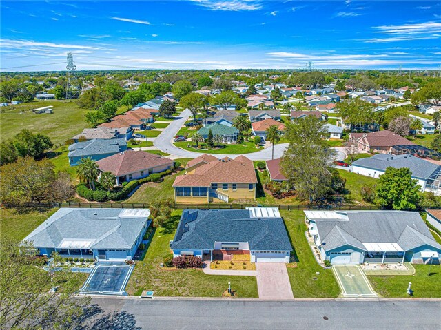 bird's eye view featuring a residential view