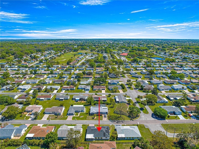 drone / aerial view featuring a residential view