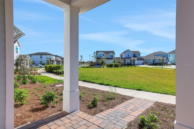 view of yard with a residential view
