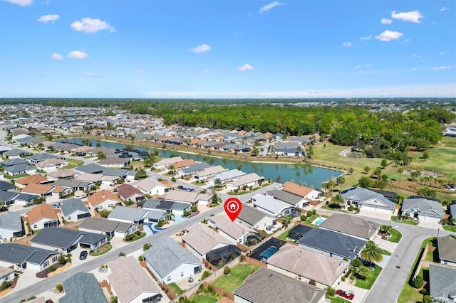 5829 Tupelo Ter, The Villages, FL 32163 - aerial view of property's location featuring nearby suburban area and a large body of water