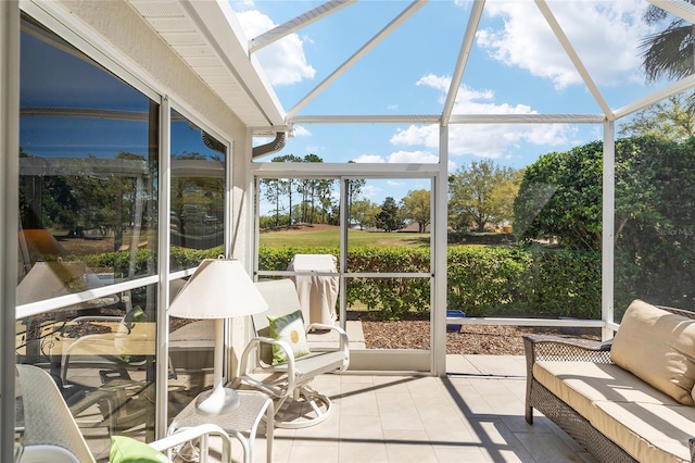 sunroom with plenty of natural light