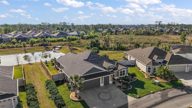 5557 Hawkins Dr, The Villages, FL 32163 - bird's eye view with a water view and a residential view