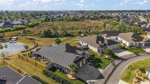 5557 Hawkins Dr, The Villages, FL 32163 - bird's eye view featuring a water view and a residential view