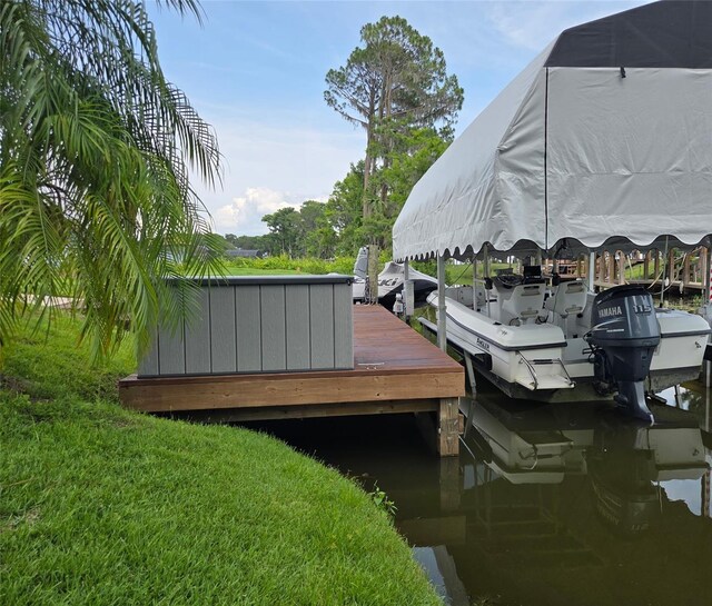 12030 Eagle Point Ct, Leesburg, FL 34788 - dock area with a water view