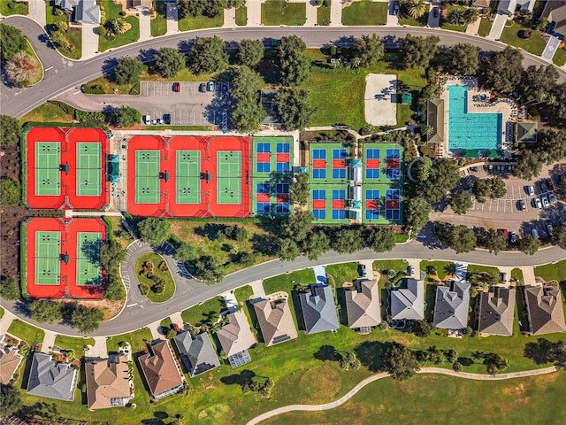 drone / aerial view featuring a residential view