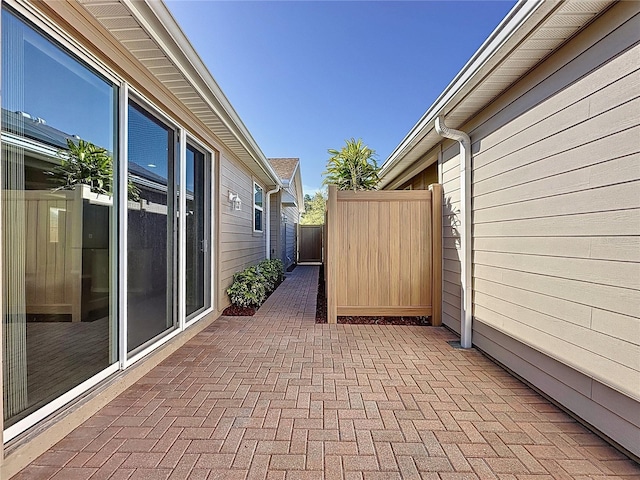 view of patio with fence