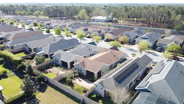 drone / aerial view with a residential view