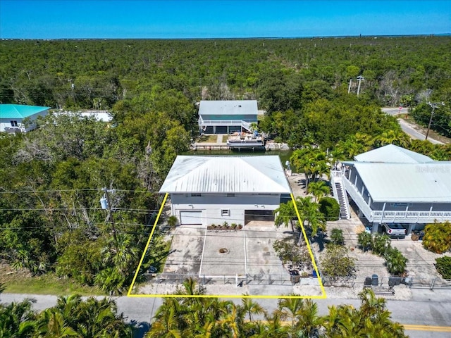29051 Magnolia Ln, Big Pine Key, FL 33043 - drone / aerial view with a wooded view