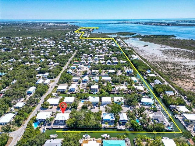 29051 Magnolia Ln, Big Pine Key, FL 33043 - drone / aerial view featuring a water view