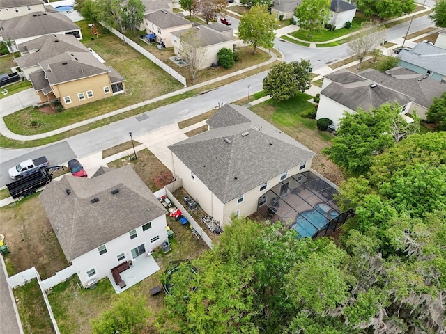 bird's eye view with a residential view